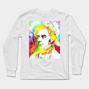 Robert Stephenson Colourful Portrait | Robert Stephenson Artwork 11 Long Sleeve T-Shirt